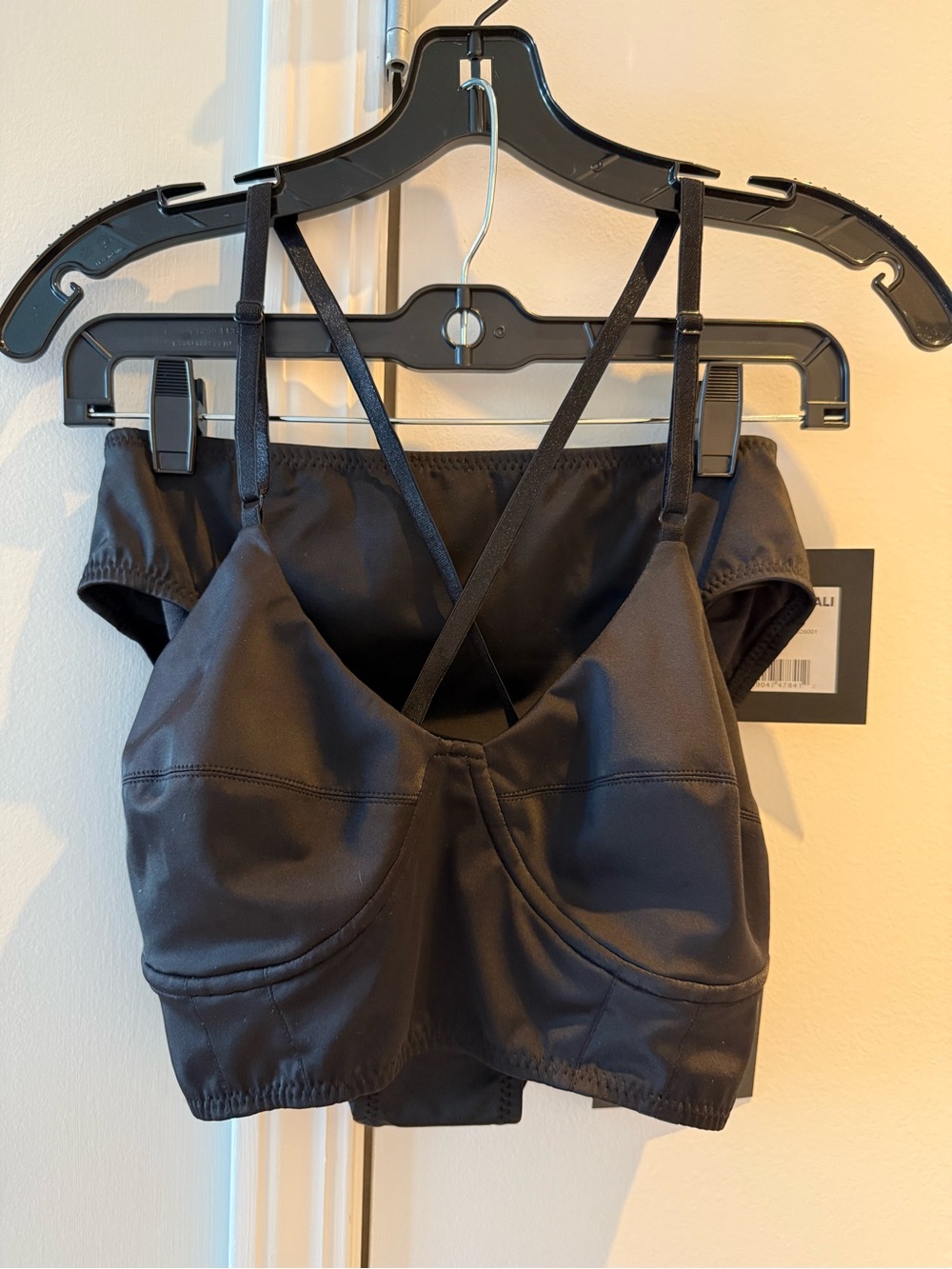 NORMA KAMALI ZORA SWIM TOP AND BOTTOM - BLACK SIZE L